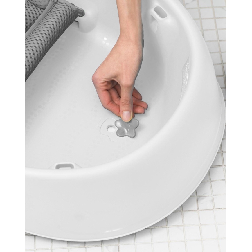 Skip Hop - Dětská vanička s ergonomickou podložkou MOBY 3 bílá