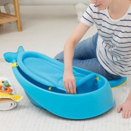Skip Hop - Dětská vanička s ergonomickou podložkou MOBY 3 modrá