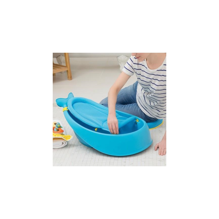 Skip Hop - Dětská vanička s ergonomickou podložkou MOBY 3 modrá