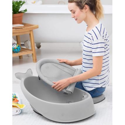 Skip Hop - Dětská vanička s ergonomickou podložkou MOBY 3 šedá