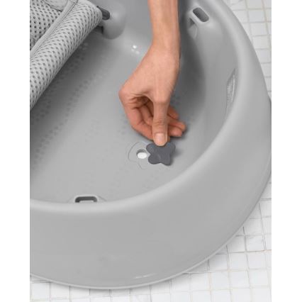 Skip Hop - Dětská vanička s ergonomickou podložkou MOBY 3 šedá