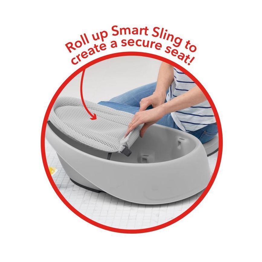 Skip Hop - Dětská vanička s ergonomickou podložkou MOBY 3 šedá
