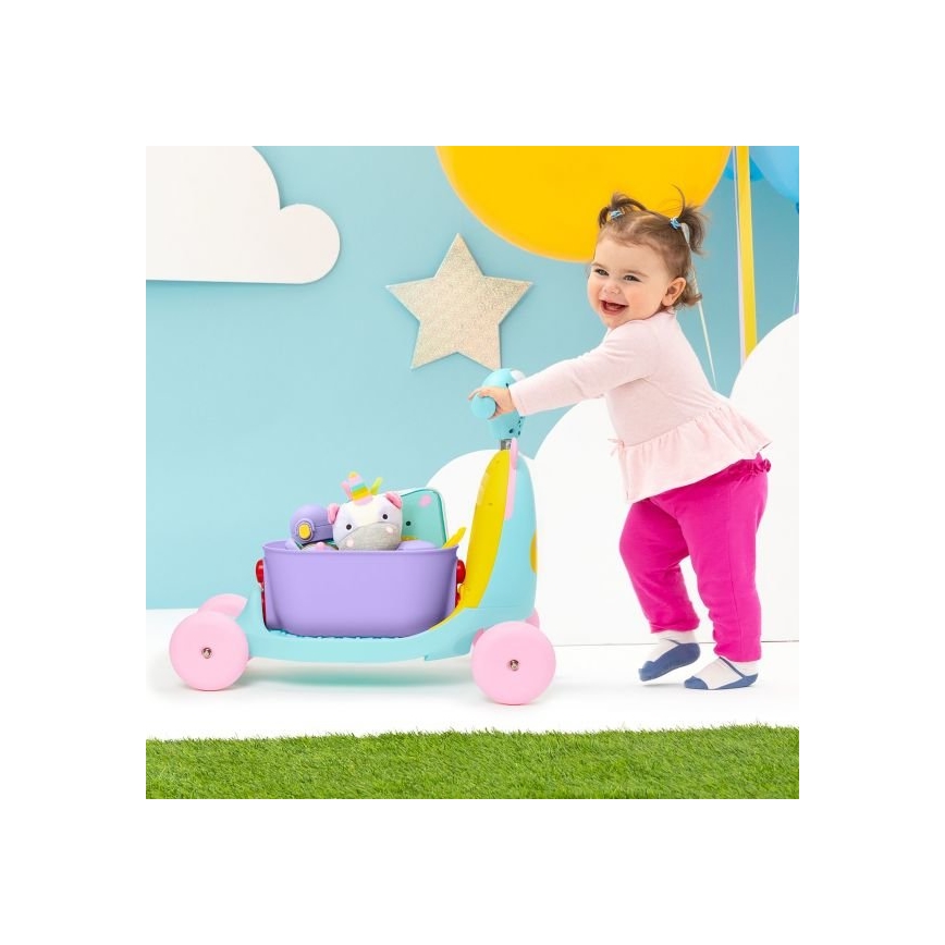 Skip Hop - Odrážedlo 3v1 ZOO jednorožec 3xAAA