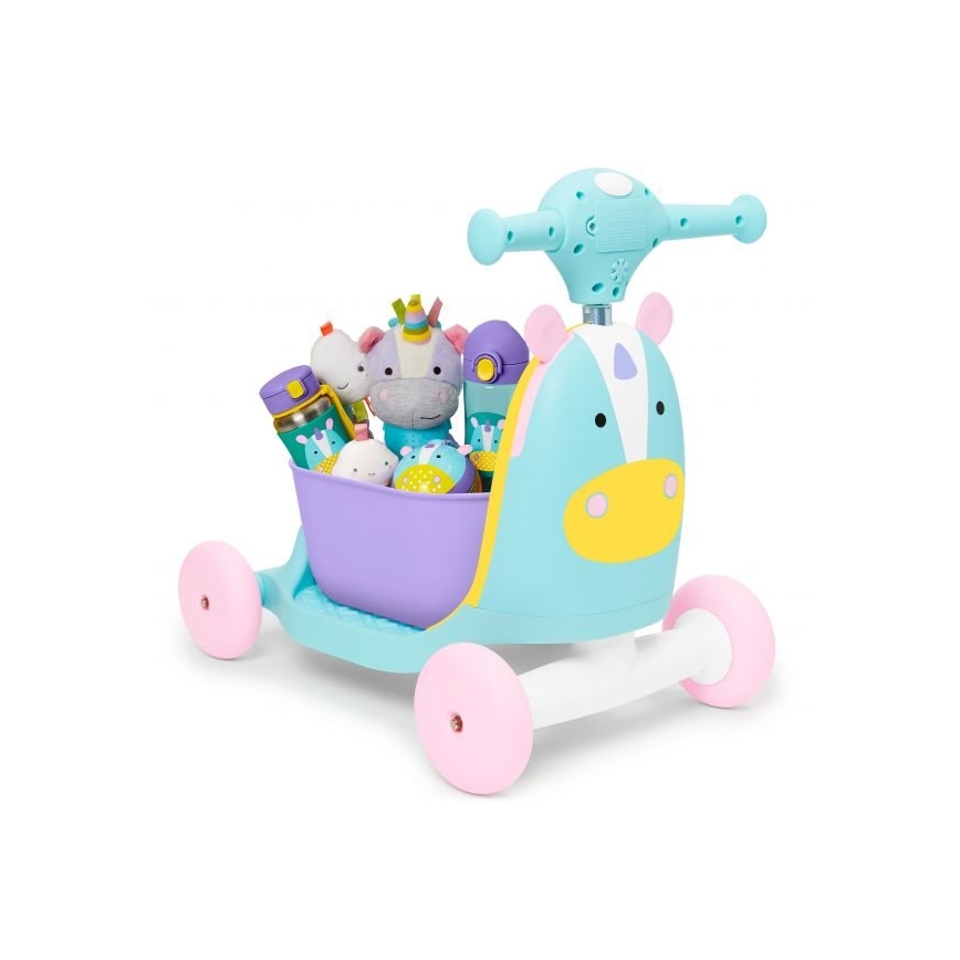 Skip Hop - Odrážedlo 3v1 ZOO jednorožec 3xAAA