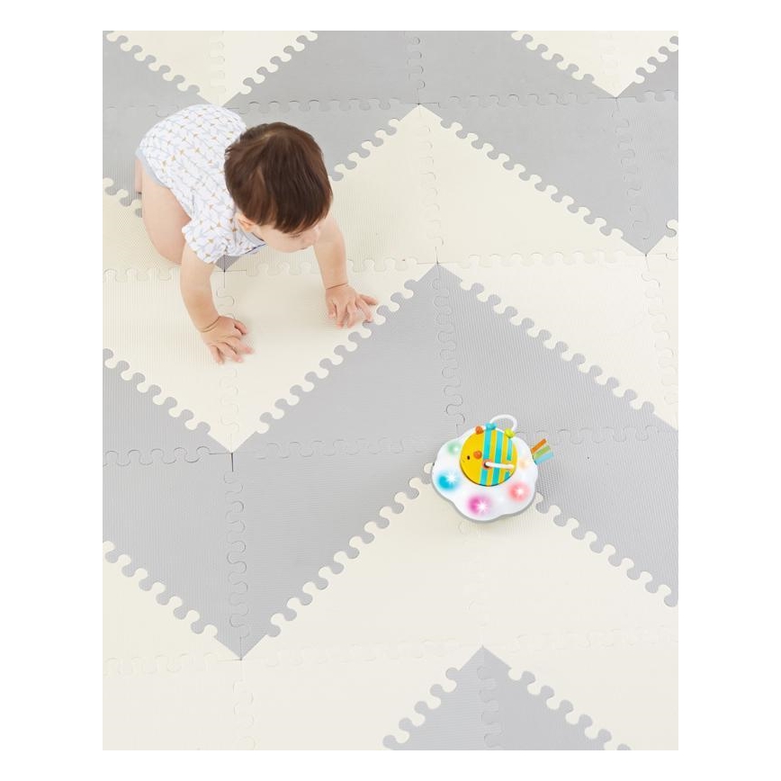 Skip Hop - Pěnové puzzle 72ks šedá/béžová