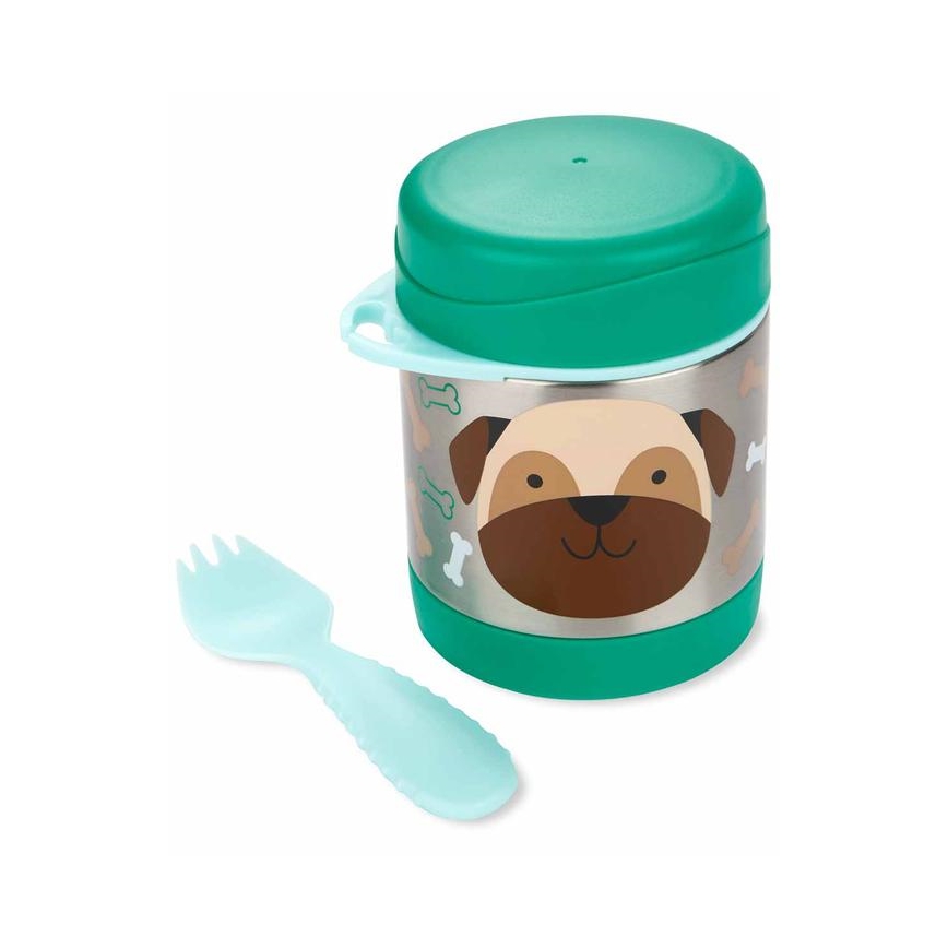 Skip Hop - Termoska na jídlo se lžičkou/vidličkou ZOO 325 ml mops