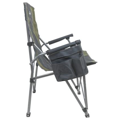 Skládací kempingová židle s vyhříváním 11/5V zelená/šedá