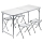 Skládací kempingový stůl + 4x židle bílá/chrom