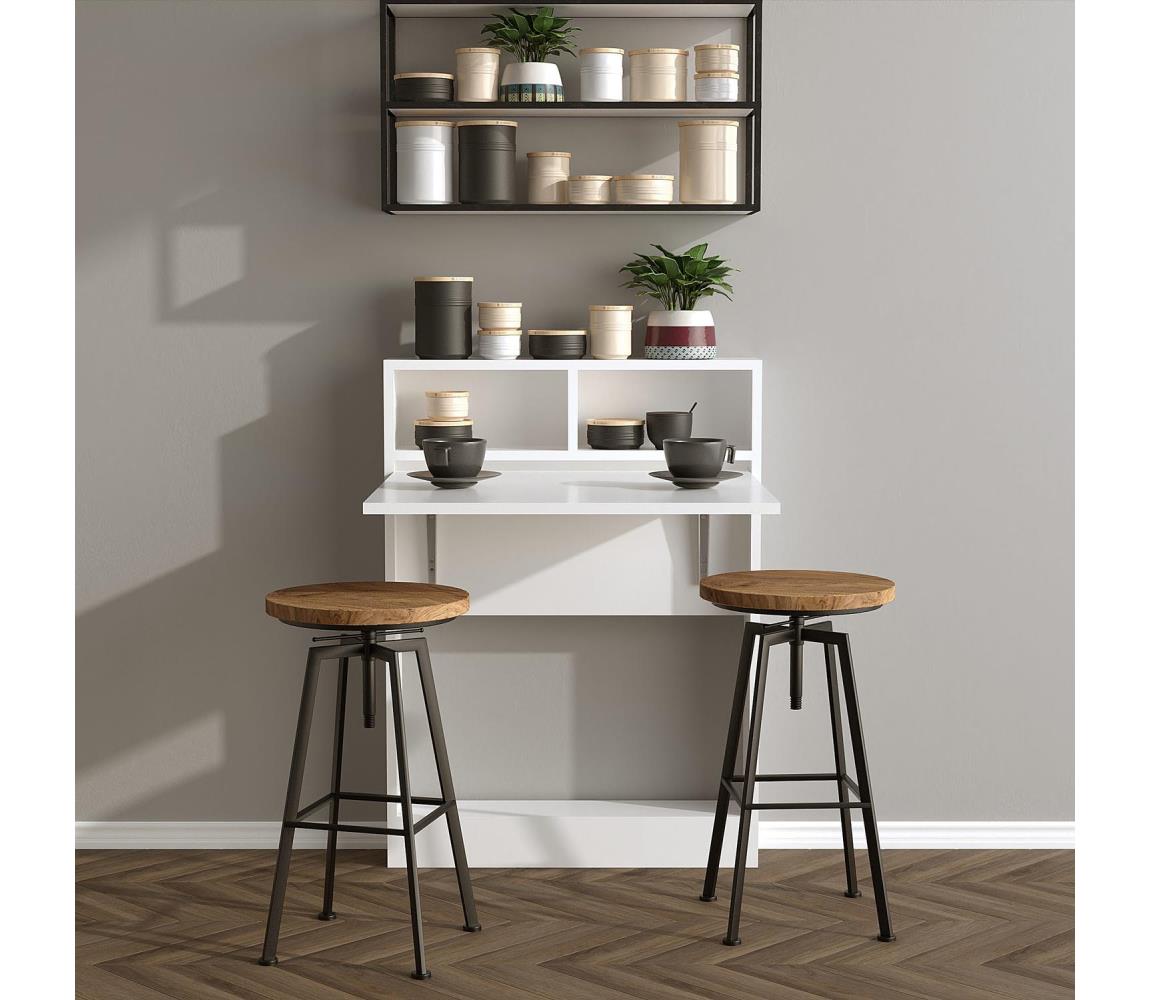 Asir Skládací stolek BRACKED 90x70 cm bílá AS0644