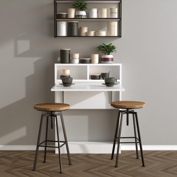 Skládací stolek BRACKED 96x70 cm bílá