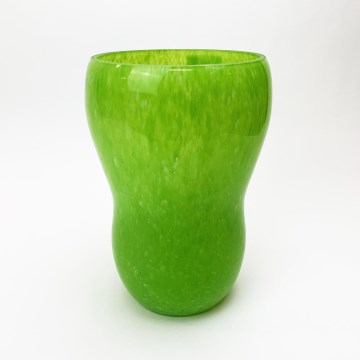 Skleněná váza 23 cm zelená