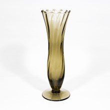 Skleněná váza 24,5 cm kouřová