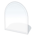 Sklo pod kamna 1100x1000x8 mm půloblouk