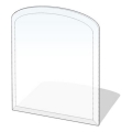 Sklo pod kamna 1200x1000x8 mm půloblouk