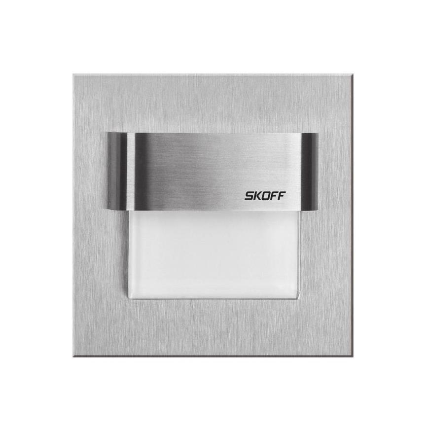 Skoff - LED Schodišťové svítidlo TANGO 0,8W/10V nerez. ocel/bílá