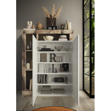 Skříň LENOR bílá/javor