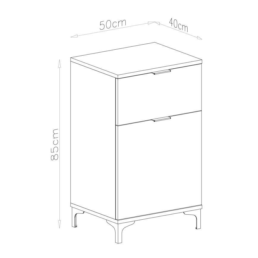 Skříňka se zásuvkou LORA béžová
