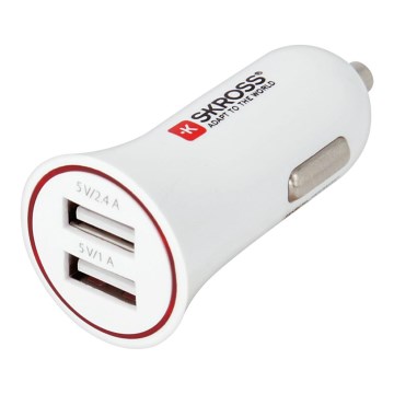 SKROSS - Nabíječka do auta 2xUSB/3400mA/12-24V/5V