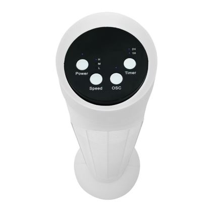 Sloupový ventilátor 50W/230V 83 cm bílá + dálkové ovládání