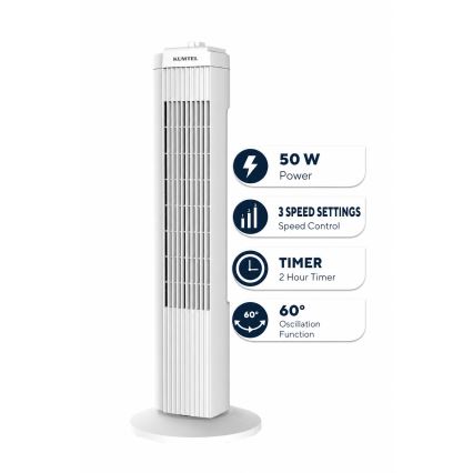 Sloupový ventilátor 50W/230V bílá