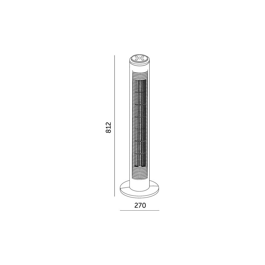 Sloupový ventilátor HOORN 45W/230V 81 cm černá