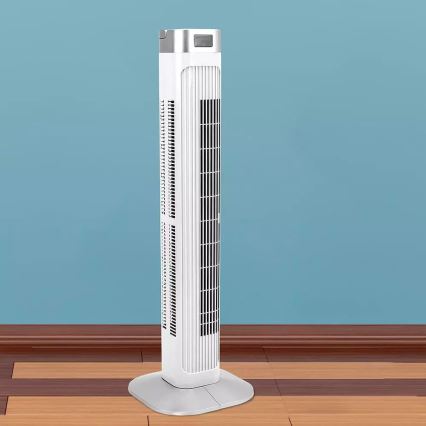 Sloupový ventilátor s ukazatelem teploty s dálkovým ovládáním 55W/230V