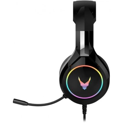 Sluchátka s mikrofonem VARR GAMING RGB USB černá