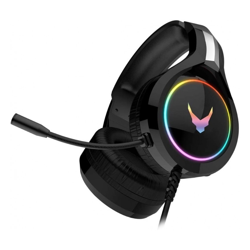 Sluchátka s mikrofonem VARR GAMING RGB USB černá