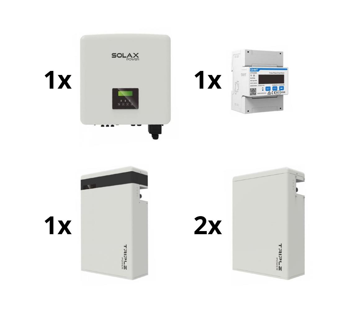 SolaX Power Sol. sestava: 10kW SOLAX měnič 3f + 17,4kWh TRIPLE Power baterie + elektroměr 3f SM9998A