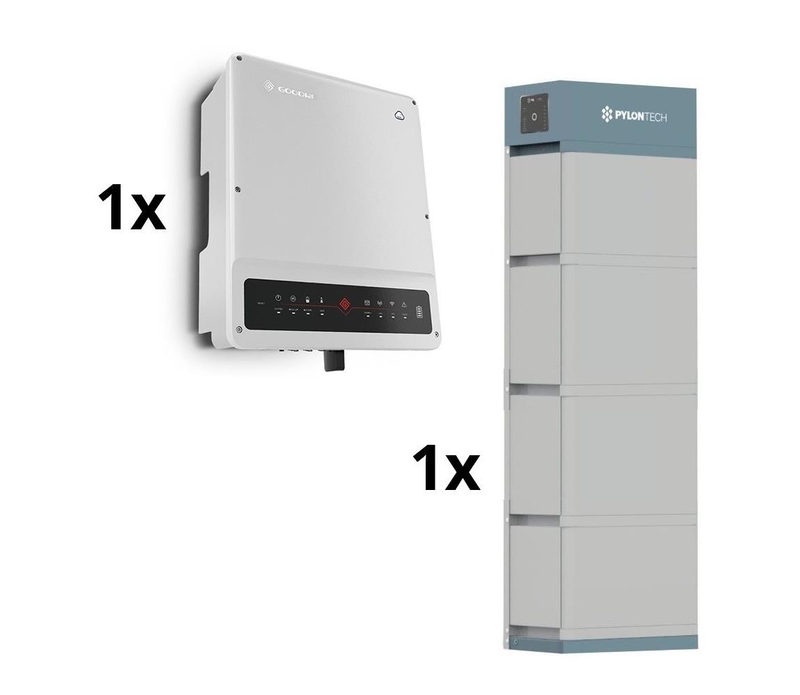Menlo Sol. sestava GOODWE-10kW GOODWE hybridní měnič 3f+14,2 kWh baterie PYLONTECH H2 KP1028E