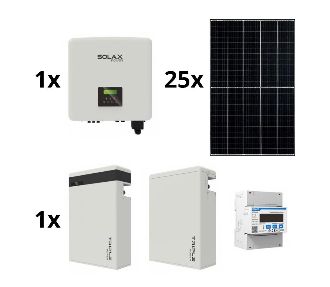 SolaX Power Sol. sestava: SOLAX Power - 10kWp RISEN + 10kW SOLAX měnič 3f + 11,6 kWh baterie SM9996-25ks