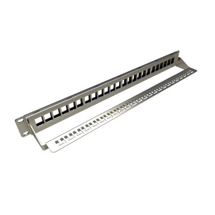 Solarix - 19" modulární neosazený patch panel 24 portů 1U