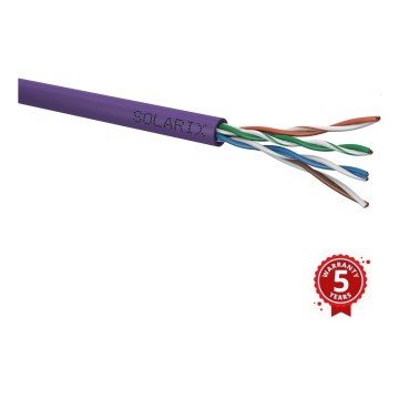 Solarix - Instalační kabel CAT5E UTP LSOH Dca-s1,d2,a1 100m