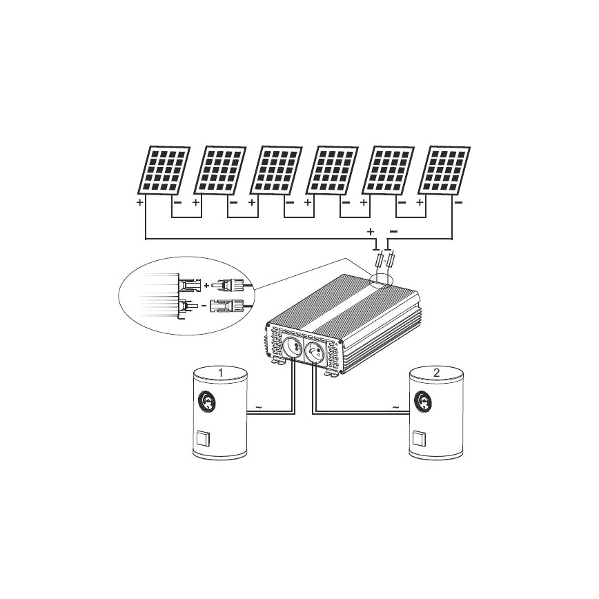 Solární měnič na ohřev vody ECO Solar Boost MPPT-3000 3kW