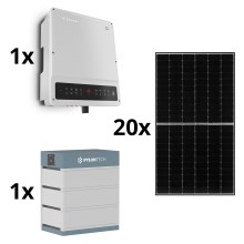 Solární sestava GOODWE - 8kWp JINKO + 8kW GOODWE hybridní měnič 3f +10,65kWh baterie PYLONTECH