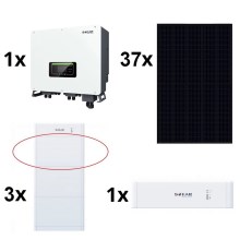 Solární sestava SOFAR Solar - 14,8kWp panel RISEN Full Black +15kW SOLAX měnič 3f + 15kWh baterie SOFAR s řídící jednotkou akumulátoru