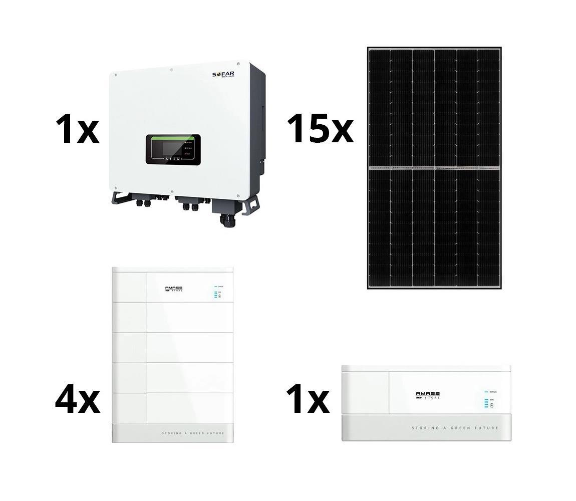 SOFAR SOLAR Solární sestava SOFAR Solar - 6kWp JINKO+6kW hybridní měnič 3f+10,24 kWh baterie TI9992-15ksA