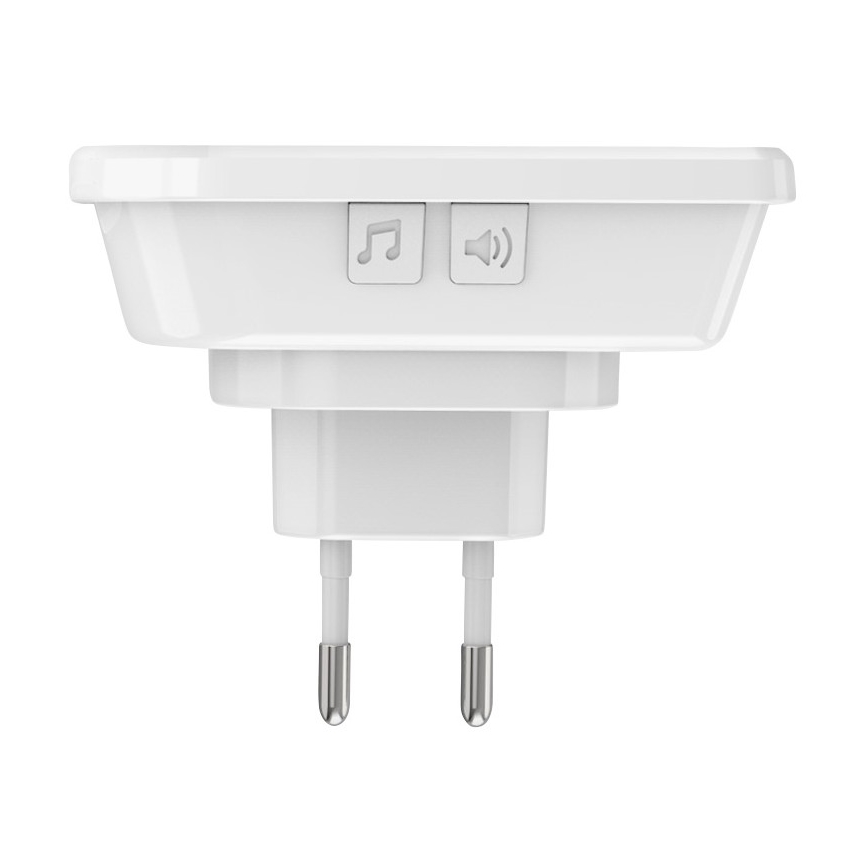 Bezdrátový zvonek do zásuvky 230V IP56 bílá