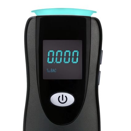 Profesionální bezkontaktní alkohol tester Fuel Cell, 0,0 - 5,0‰ BAC citlivost 0,08‰ 3xAA