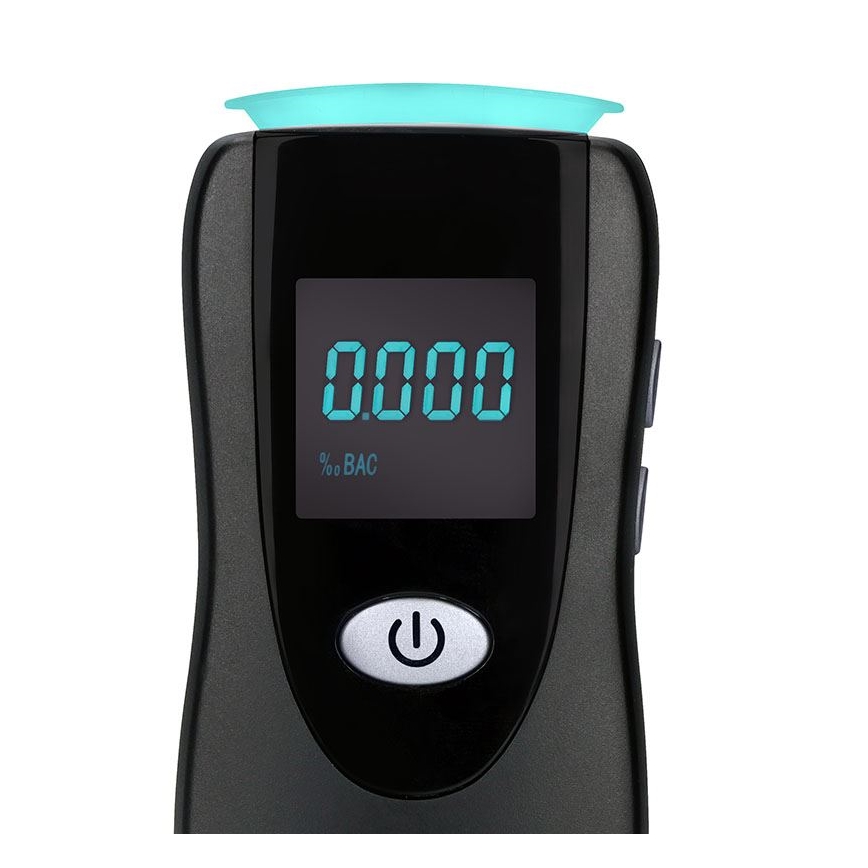 Profesionální bezkontaktní alkohol tester Fuel Cell, 0,0 - 5,0‰ BAC citlivost 0,08‰ 3xAA