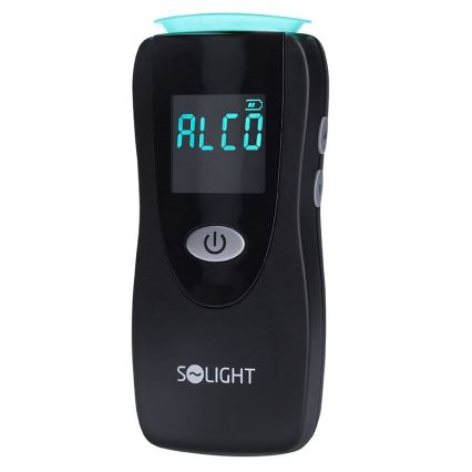 Profesionální bezkontaktní alkohol tester Fuel Cell, 0,0 - 5,0‰ BAC citlivost 0,08‰ 3xAA