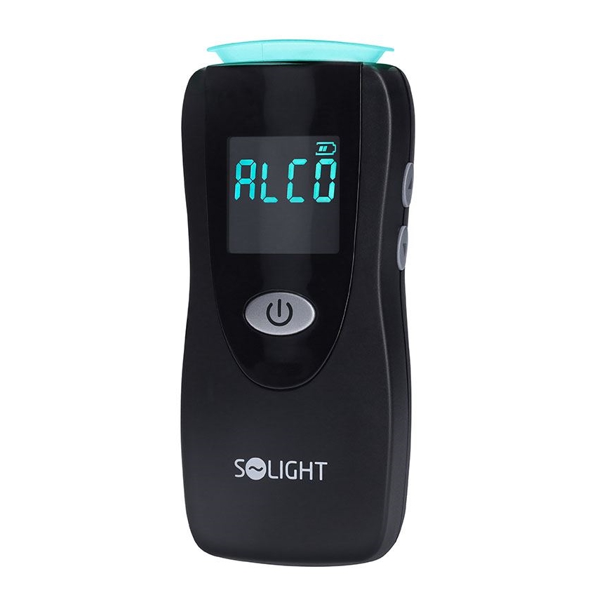 Profesionální bezkontaktní alkohol tester Fuel Cell, 0,0 - 5,0‰ BAC citlivost 0,08‰ 3xAA