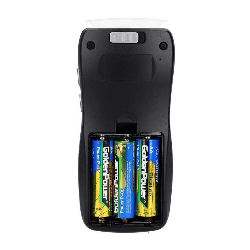 Profesionální bezkontaktní alkohol tester Fuel Cell, 0,0 - 5,0‰ BAC citlivost 0,08‰ 3xAA