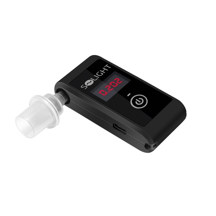 Nabíjecí alkohol tester mini Fuel Cell, 0,0 - 5,0‰ BAC citlivost 0,08‰ 5V