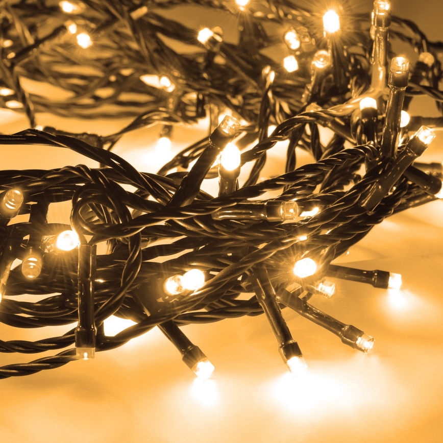 LED Venkovní  řetěz 200xLED/8 funkcí 15m IP44 teplá bílá