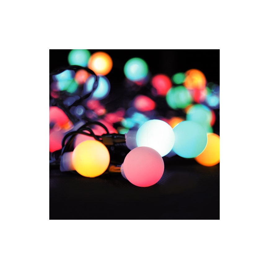 LED RGB Stmívatelný vánoční venkovní řetěz 100xLED/8 funkcí 15m IP44 + dálkové ovládání