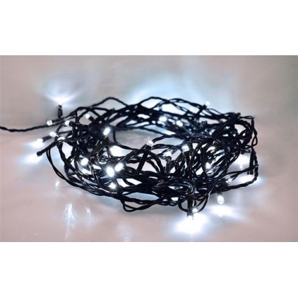 LED Venkovní  řetěz 100xLED/8 funkcí 13m IP44 studená bílá
