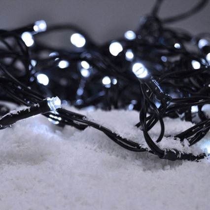LED Venkovní řetěz 200xLED/8 funkcí 25m IP44 studená bílá