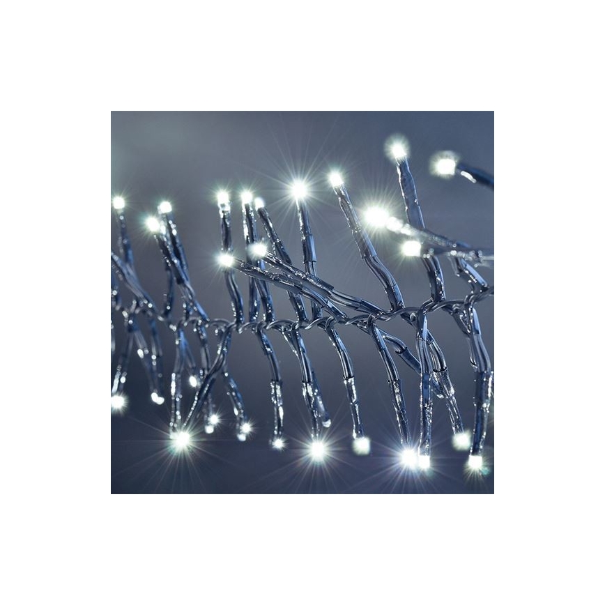 LED Venkovní  řetěz 576xLED/8 funkcí 8m IP44 studená bílá + DO