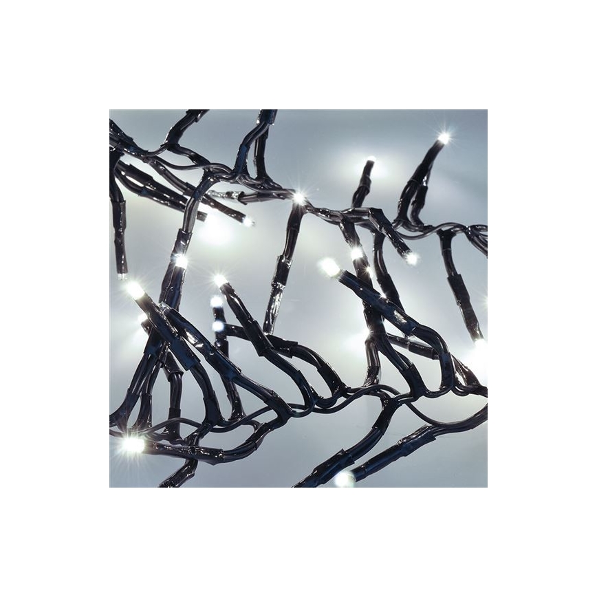 LED Venkovní  řetěz 576xLED/8 funkcí 8m IP44 studená bílá + DO